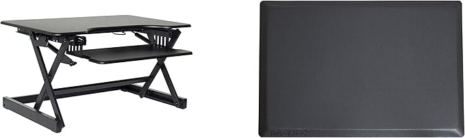 Rocelco 32" Height Adjustable Standing Desk Converter BUNDLE