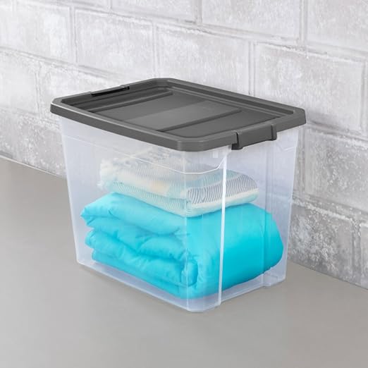 Sterilite 16-Pack Modular Stacker Box, Durable Clear Plastic Storage Bins — view 5