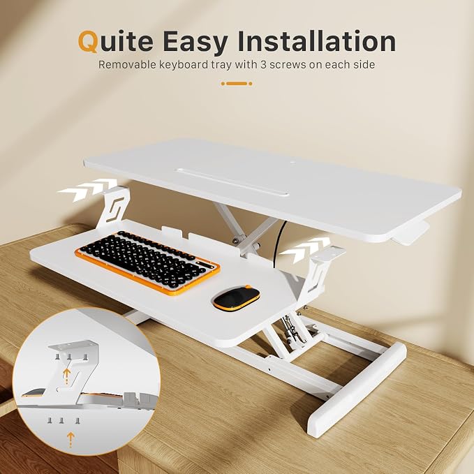 JOY worker Standing Desk Converter, Desktop Workstation Riser — view 4
