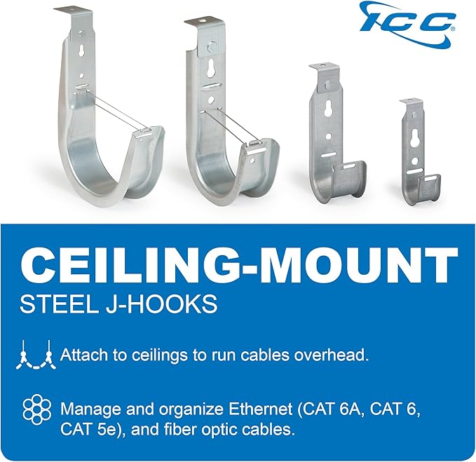 ICC Ceiling Mount J Hook 3/4” Without Retainer Clip — view 7