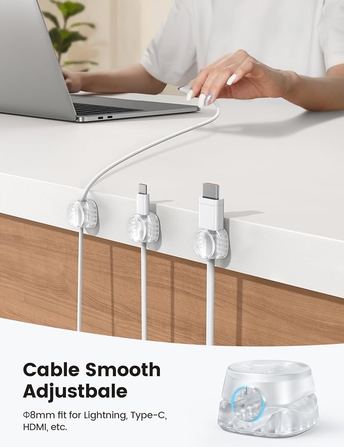 12Pack Cord Organizer Spring Cable Holder Clips — view 6