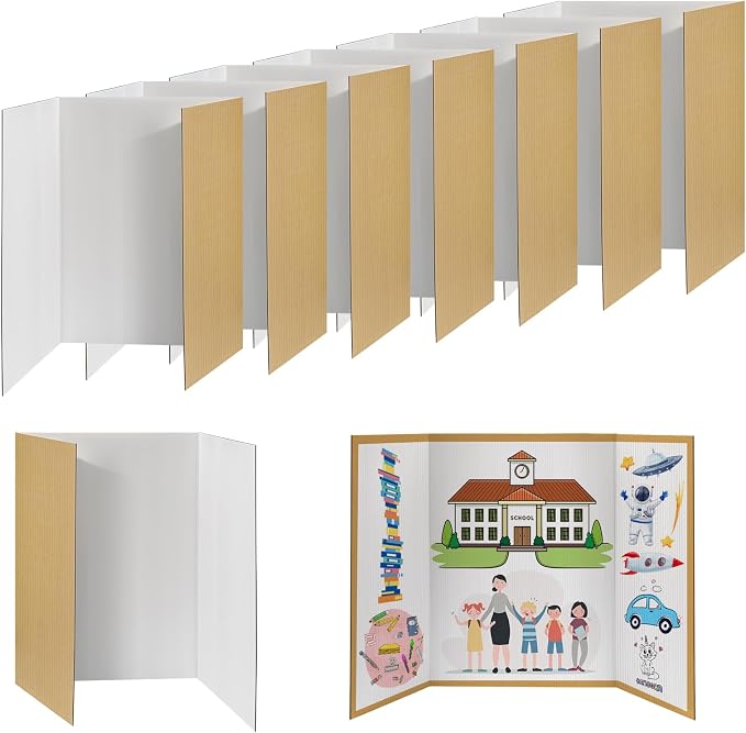 8 PCS Trifold Poster Board