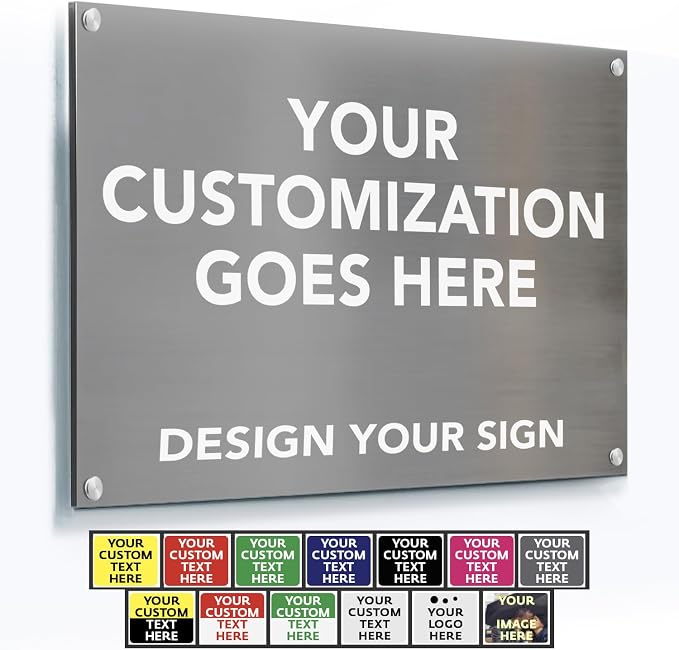 Custom Metal Signs, Personalized Aluminum, Customized Safety, Business Signs