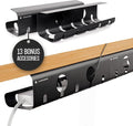 No-Drill Under Desk Cable Management Tray
