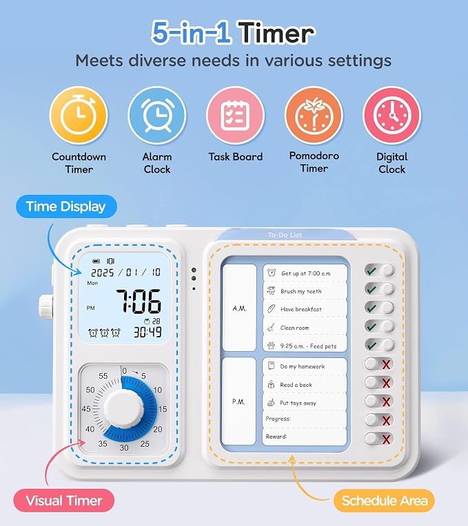 3-in-1 Visual Timer & ADHD Tool — view 2