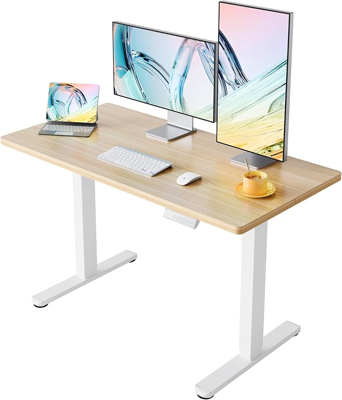 HUANUO 43 x 24 inch Electric Standing Desk Adjustable Height, 4 Memory Height