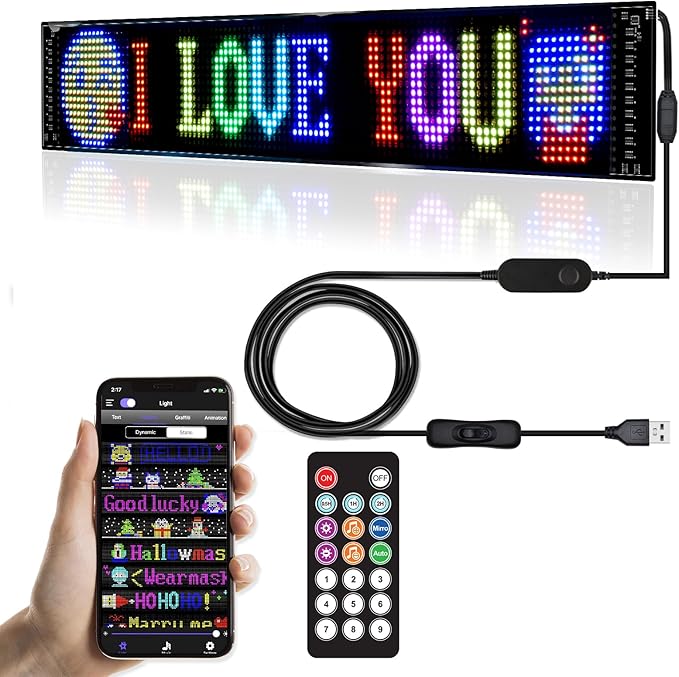Programmable LED Signs, Flexible Scrolling LED Display, Edit Text, Animations