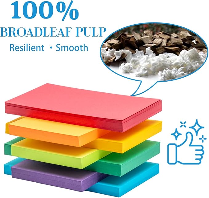 Index Cards 301-Count 3x5 Inch, 178GSM Heavyweight Set of 7 Colors Paper — view 4