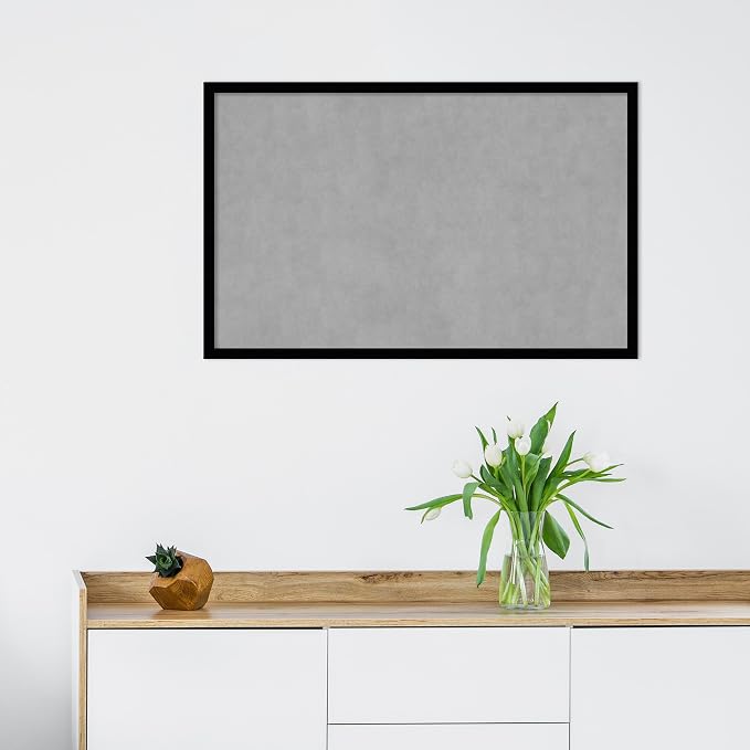 Amanti Art Black Framed Magnetic Board 21x33 Large Vision Board — view 5