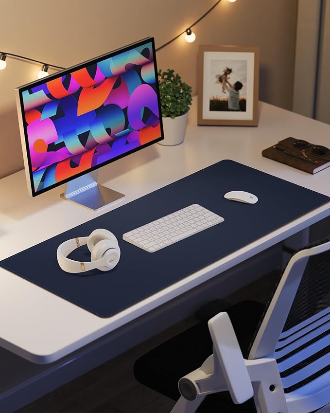 Leather Desk Pad Protector, Desk Mat, Large Mouse Pad, Non-Slip Desk Pad — view 6