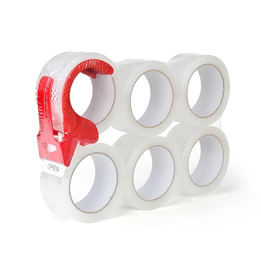 AUSTARK 6 Rolls Clear Packing Tape
