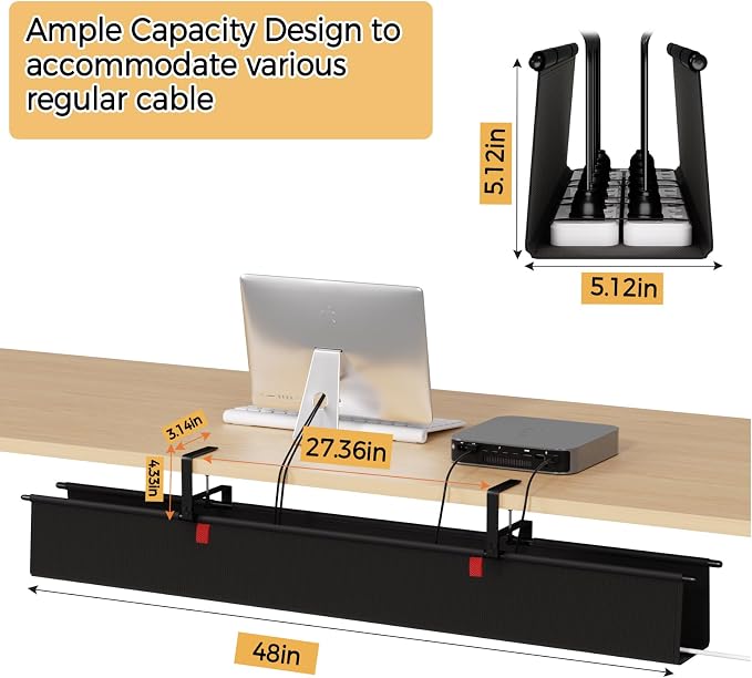 Under Desk Cable Management Tray — view 4
