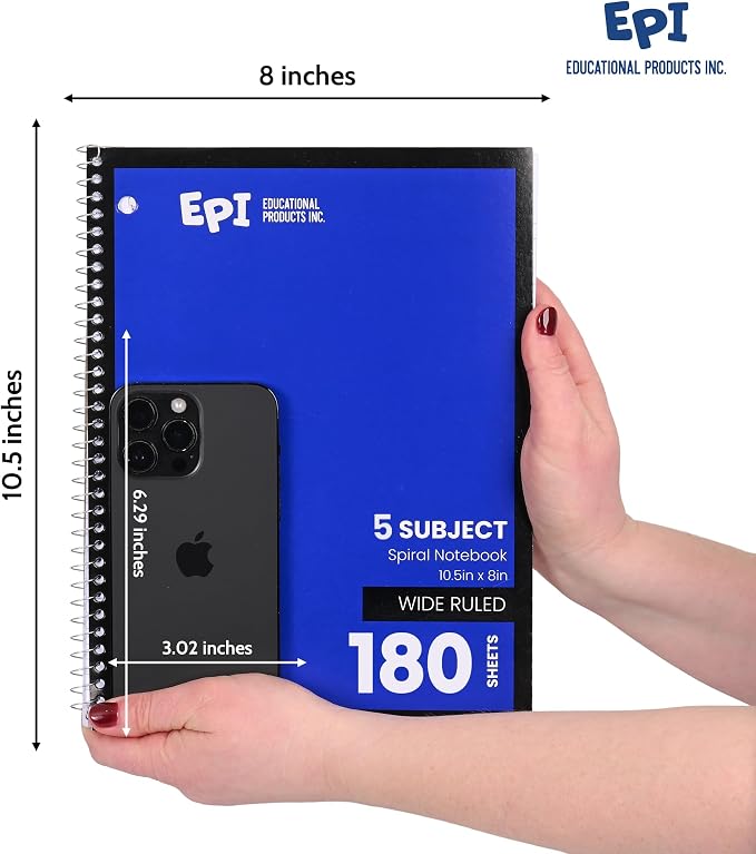 EPI Spiral Notebook | 5 Subject — view 3