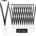 24-Pack Black Breakaway Lanyards