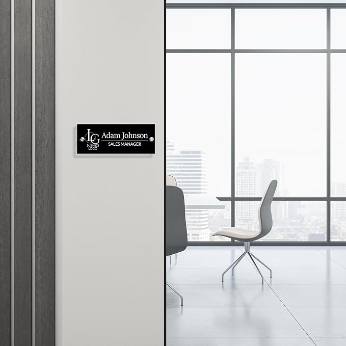 Custom Name Plates for Doors Personalized Wall Name Signs Office Workspace — view 3