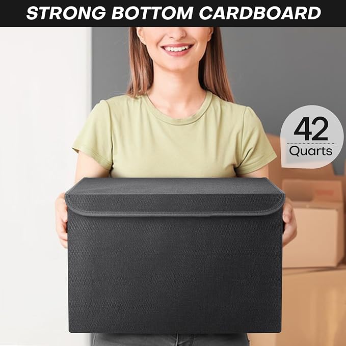 Bagnizer Large 17" 42 Quarts Collapsible Stackable Storage Bins — view 6