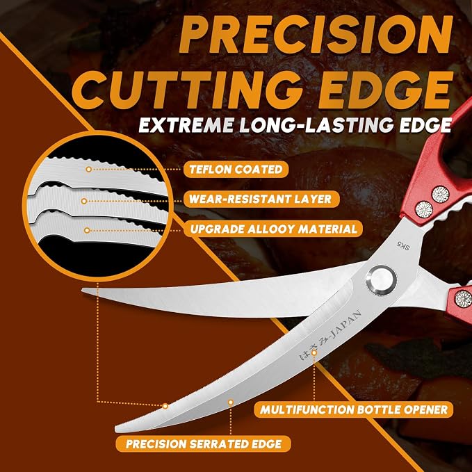 HUUSK Kitchen Scissors Set Red — view 3