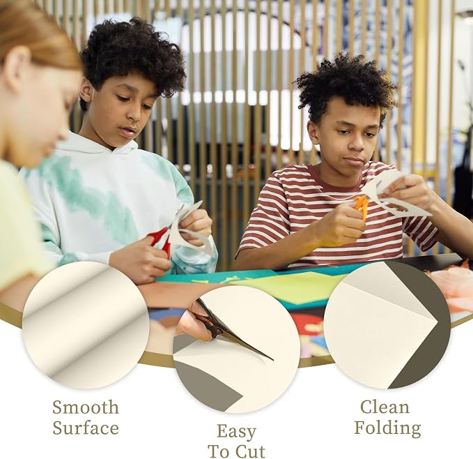 Ivory Cardstock 8.5 x 11, Cream Cardstock 80lb 100 Sheets, GIGYES Card Stock — view 4