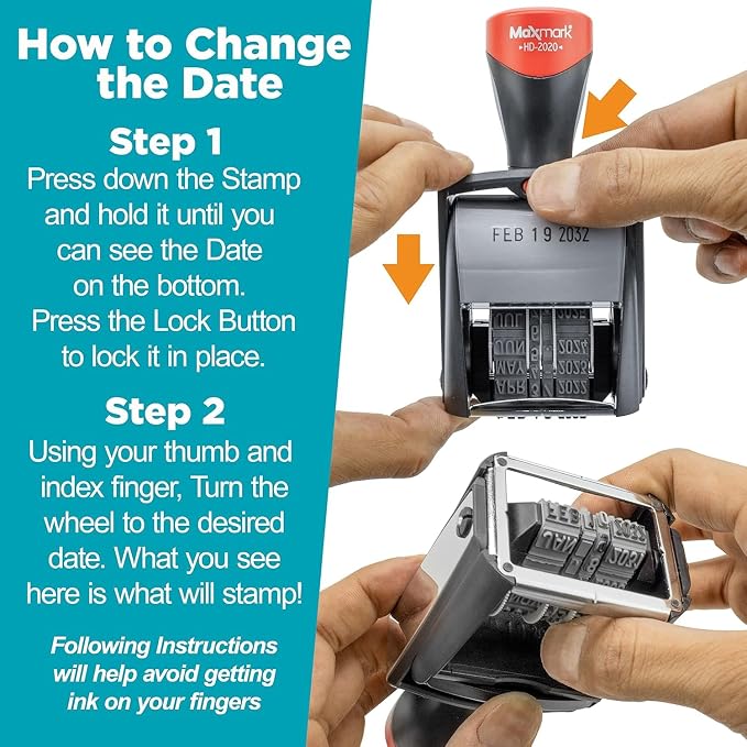 MaxMark Heavy Duty Date Stamp, Large Date Size — view 5