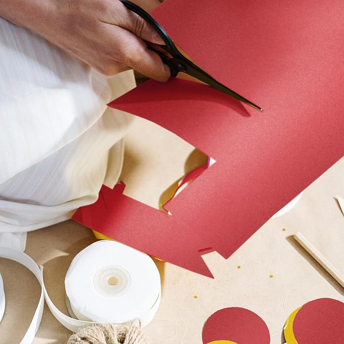 100 Sheets Red Shimmer Cardstock 8.5 x 11 Red Paper, Goefun 80lb Card Stock — view 5