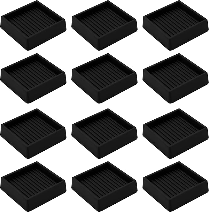 2.5X2.5 Rubber Caster Cups, Non Slip Furniture Pads, Anti-Slip Gripper