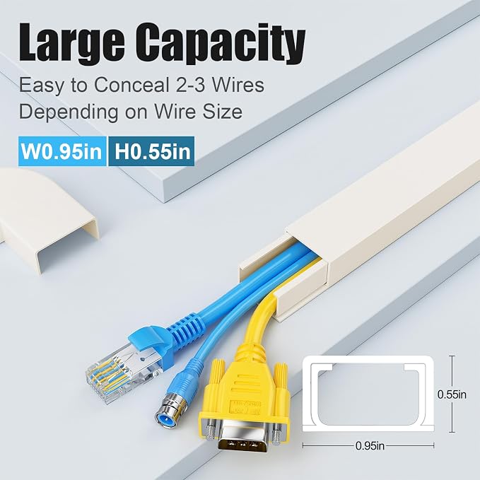 Yecaye Cord Hider, 113in Medium Cord Covers — view 2