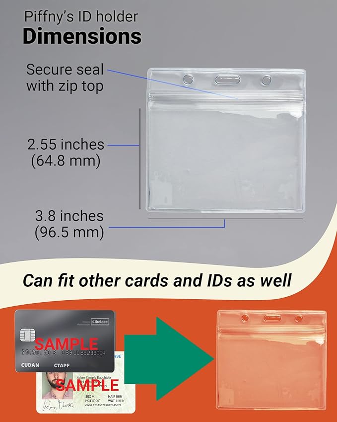 Clear ID Holder for Lanyard — view 5