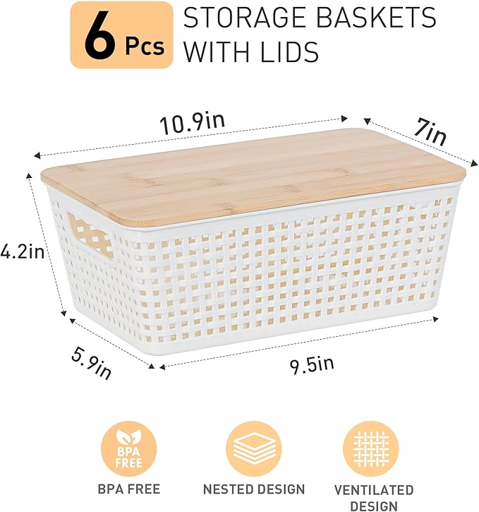 Anywish Small Storage Bins — view 2
