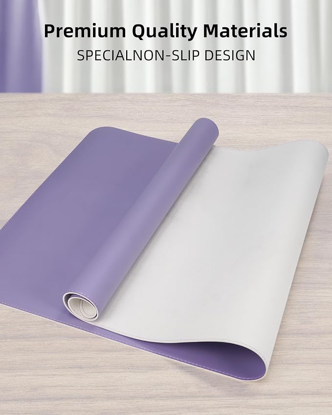 Leather Desk Pad Protector, Desk Mat, Large Mouse Pad, Non-Slip Desk Pad — view 2