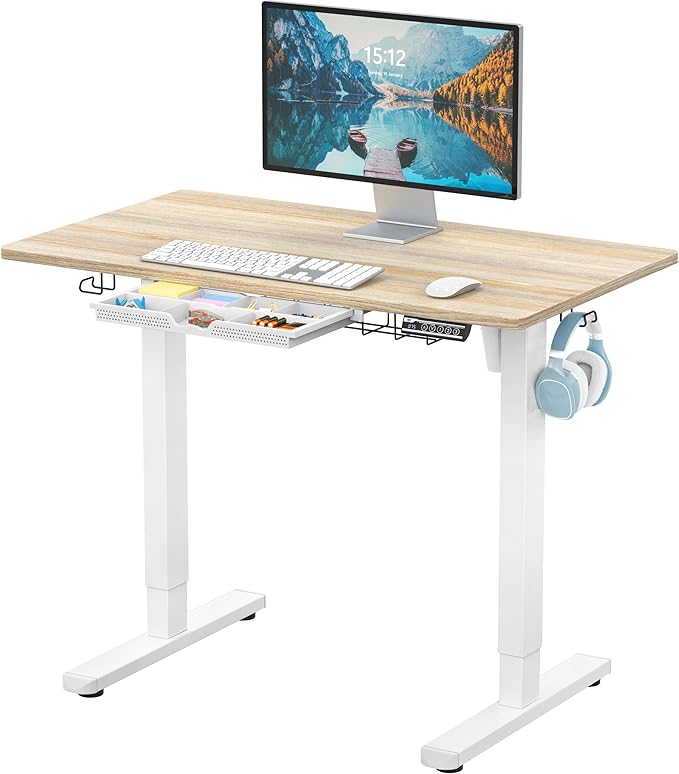 SHW 40-Inch Electric Height Adjustable Standing Desk