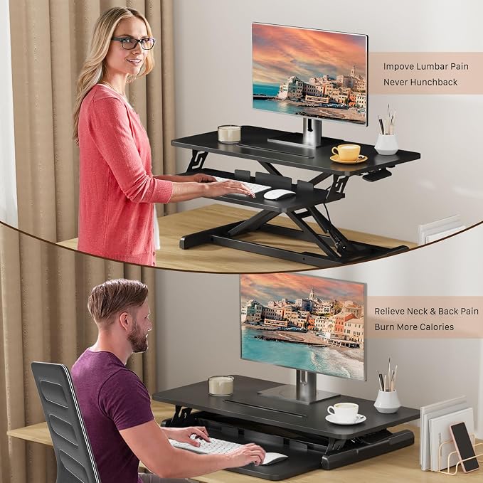 JOY worker Standing Desk Converter, Desktop Workstation Riser — view 5