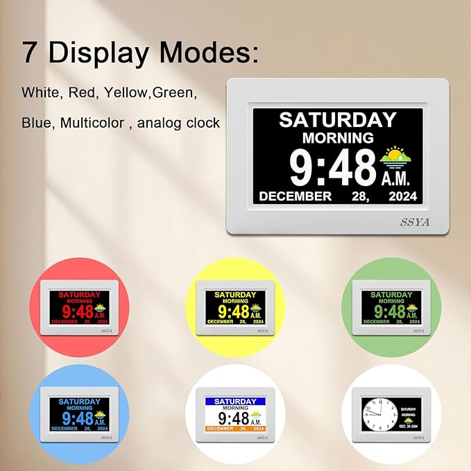 SSYA Digital Calendar Alarm Clock — view 4