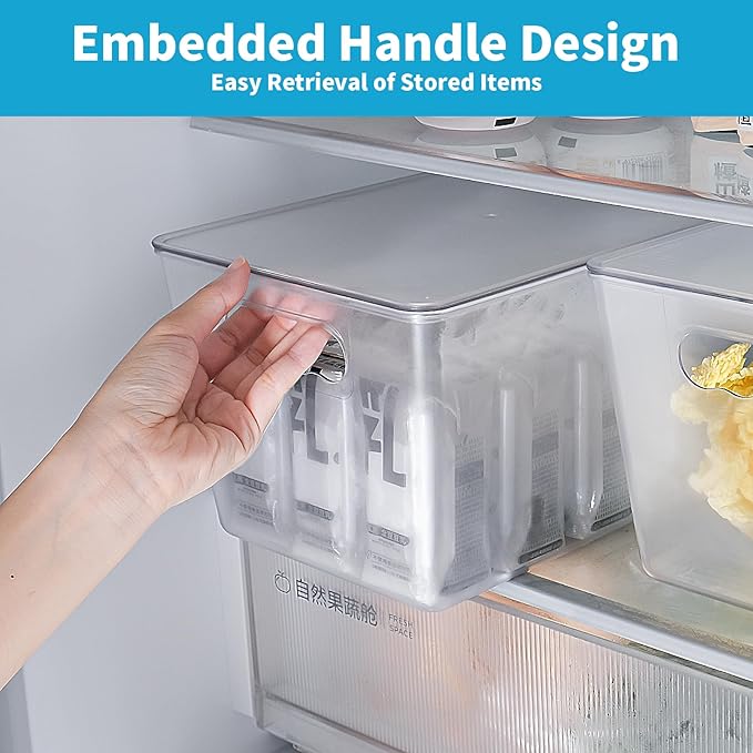 KJIXYUNG 6 Pack Clear Stackable Storage Bins — view 6