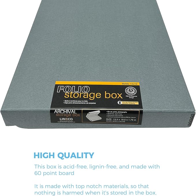 Lineco Folio Storage Box, Clamshell Design — view 3