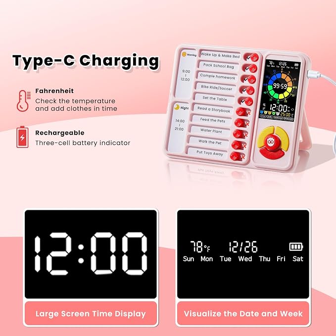 ADHD Tool for Kids, 5-in-1 Visual Timer — view 8