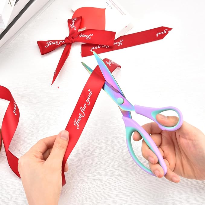 Zicolu Craft Scissors Set of 3 pack, Sharp Rainbow Titanium Coating All Purpose — view 7