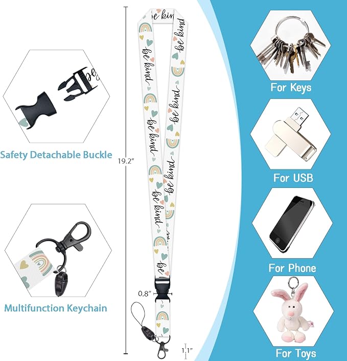 Green Rainbow Badge Holder Retractable Lanyard, Lanyards — view 5