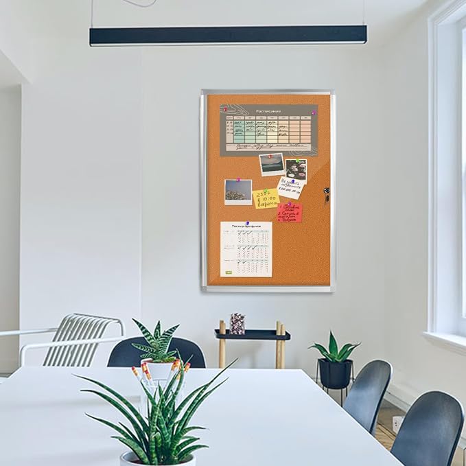 Outdoor Enclosed Bulletin Board, Weatherproof Cork Noticeboard — view 8