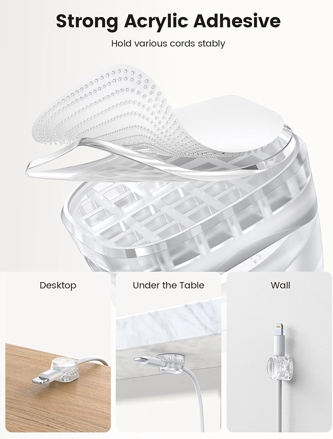 12Pack Cord Organizer Spring Cable Holder Clips — view 4