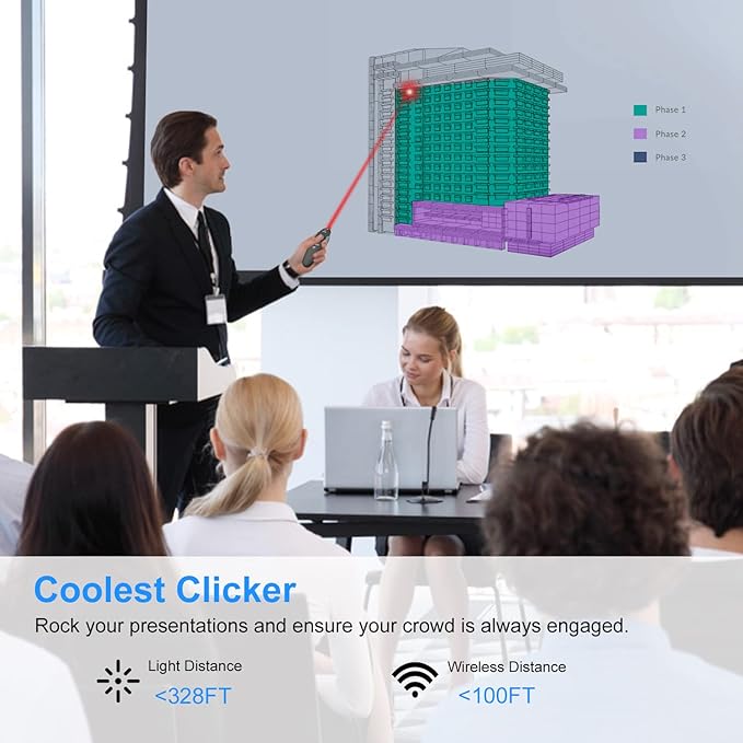 Wireless Presentation Clicker for PowerPoint Presentations, USB Dongle — view 6