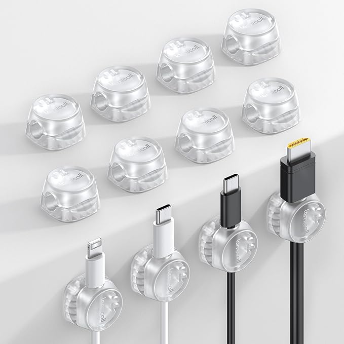 12Pack Cord Organizer Spring Cable Holder Clips
