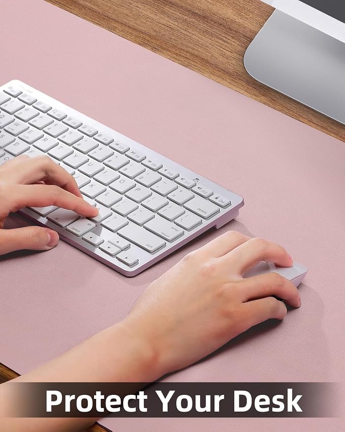 Non-Slip Desk mat, PU Leather Desk Pad Protector, Office Desk Mat, Large Mouse — view 3