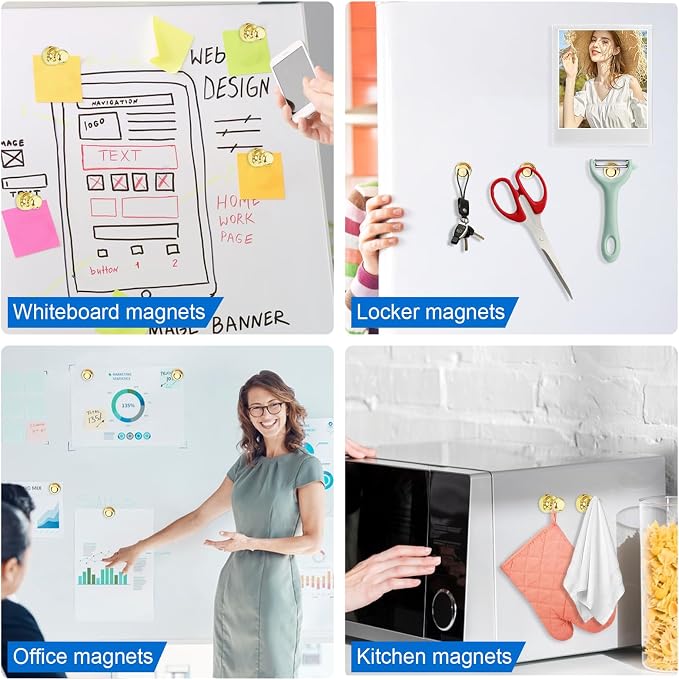LOVIMAG Fridge Magnets 40Pcs Refrigerator Whiteboard Small Strong Magnet — view 7