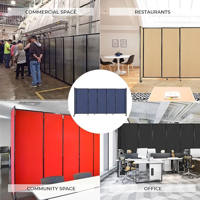 Versare Straightwall Sliding Portable Wall Partition | Freestanding Office — view 3