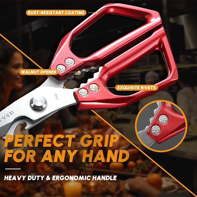 HUUSK Kitchen Scissors Set Red — view 4