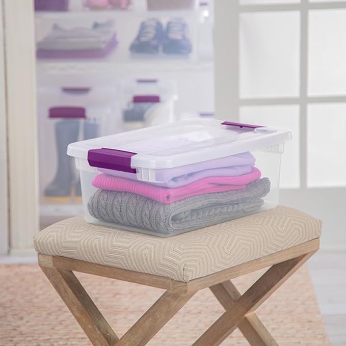 Sterilite 24-Pack ClearView Latch Box, Stackable Storage Organizer Bins — view 5