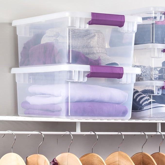 Sterilite 24-Pack ClearView Latch Box, Stackable Storage Organizer Bins — view 7