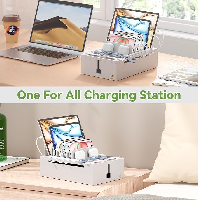 Pezin & Hulin Bamboo Charging Station, Electronic Devices Organizer — view 8