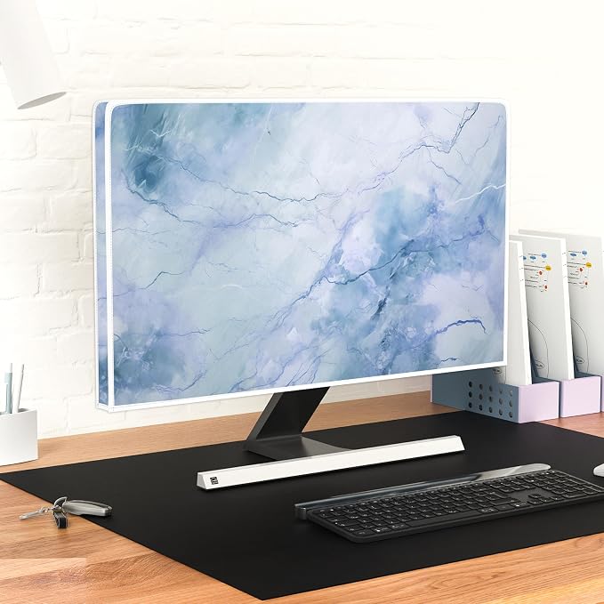 Baocicco Fashion Haze Blue Marble Screen TV Cover Cover 40, 42，43 Inch — view 6