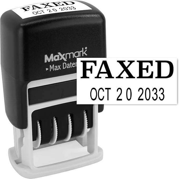 MaxMark Self-Inking Rubber Date Office Stamp